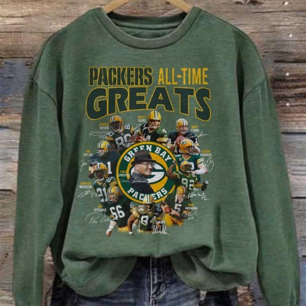 Green Bay Packers All Time Greats Football Fan Sweatshirt